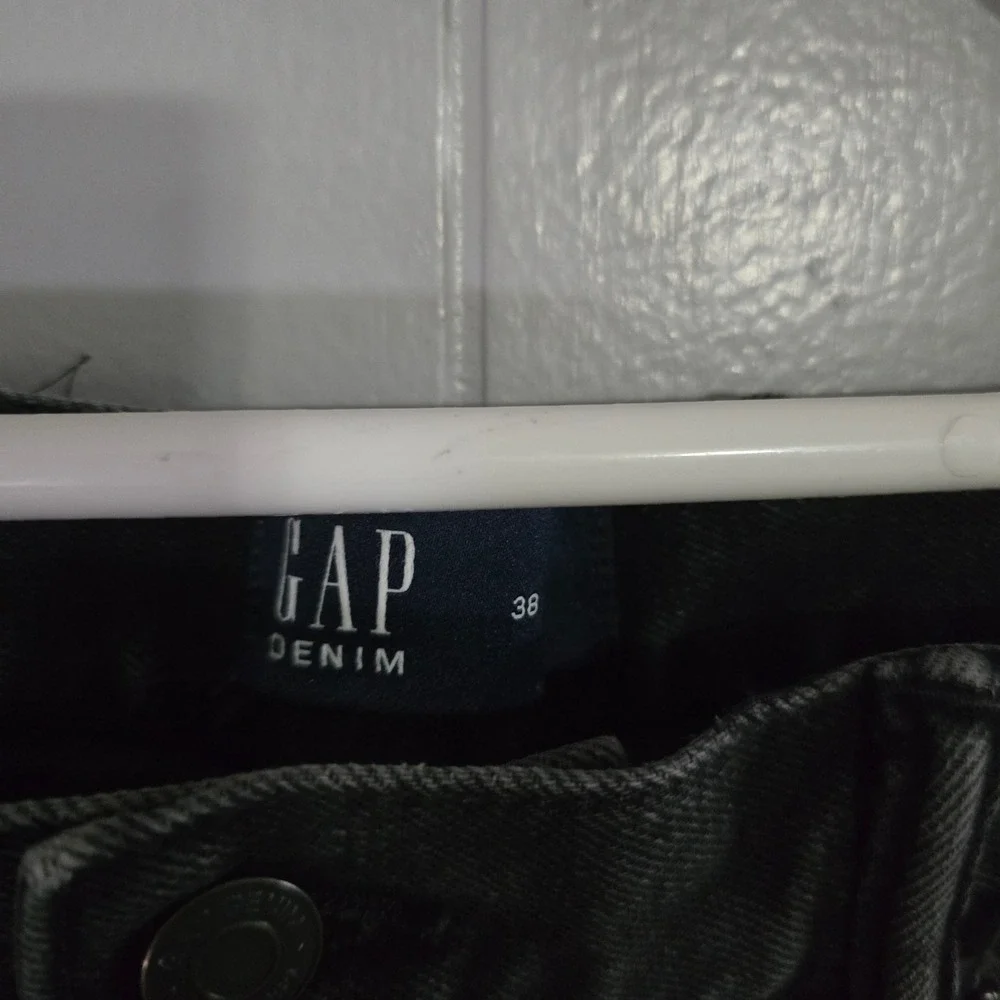 Gap Denim Shorts Mens 38 Black Raw‎ Hem Frayed Casual Jean Shorts